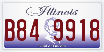 IL license plate B849918