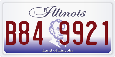 IL license plate B849921