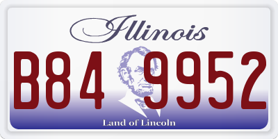 IL license plate B849952