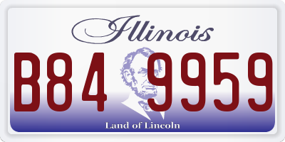 IL license plate B849959