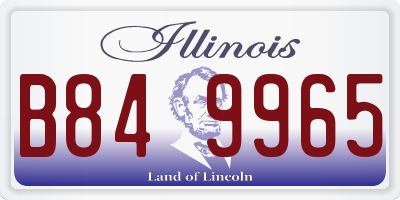 IL license plate B849965