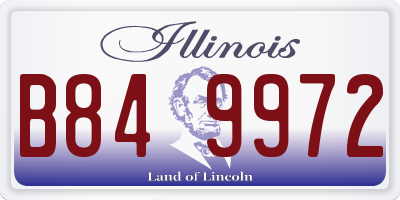 IL license plate B849972