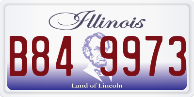 IL license plate B849973