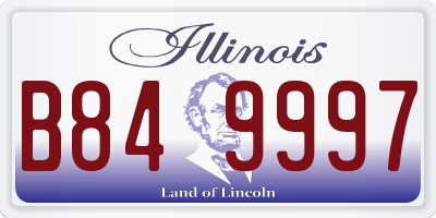 IL license plate B849997