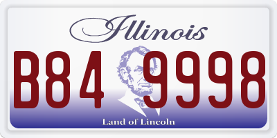 IL license plate B849998
