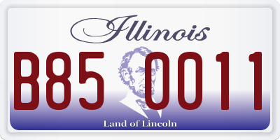 IL license plate B850011