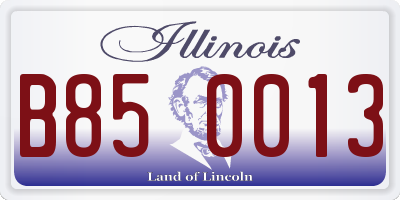 IL license plate B850013