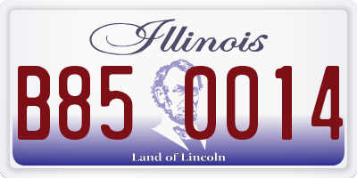 IL license plate B850014