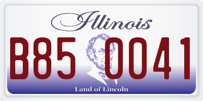 IL license plate B850041