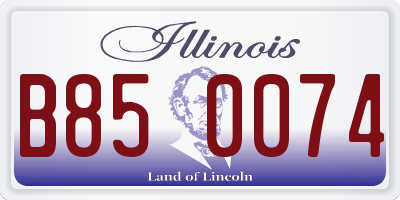 IL license plate B850074