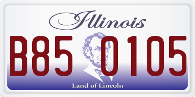IL license plate B850105