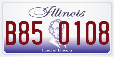 IL license plate B850108