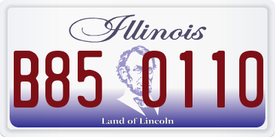 IL license plate B850110