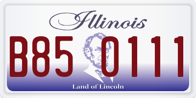 IL license plate B850111