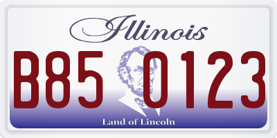 IL license plate B850123