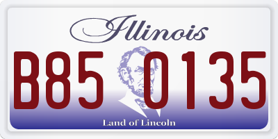 IL license plate B850135