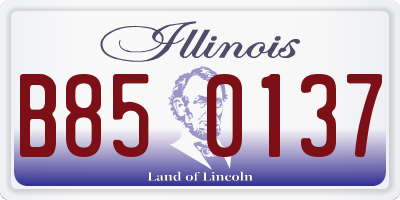 IL license plate B850137
