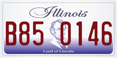 IL license plate B850146