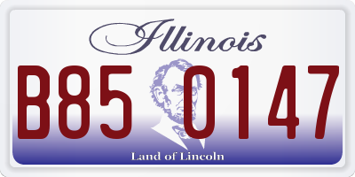 IL license plate B850147