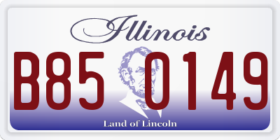 IL license plate B850149