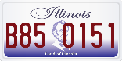 IL license plate B850151