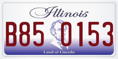 IL license plate B850153