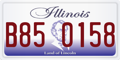 IL license plate B850158