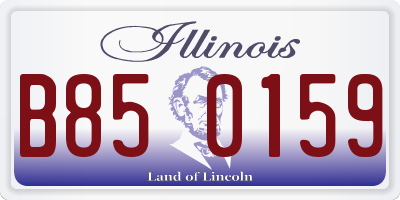 IL license plate B850159