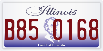 IL license plate B850168