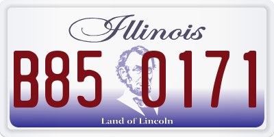 IL license plate B850171