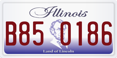 IL license plate B850186