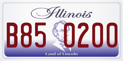 IL license plate B850200