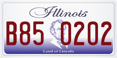 IL license plate B850202