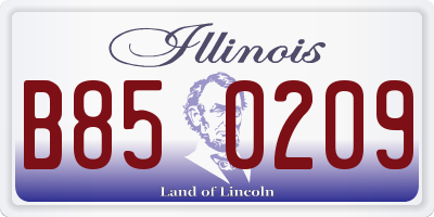 IL license plate B850209