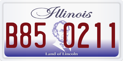 IL license plate B850211
