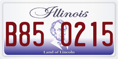 IL license plate B850215