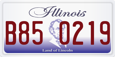IL license plate B850219