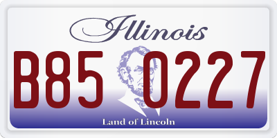 IL license plate B850227