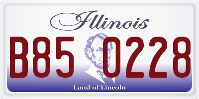IL license plate B850228