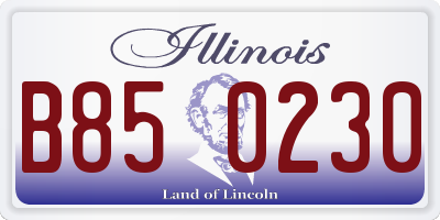 IL license plate B850230