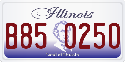 IL license plate B850250