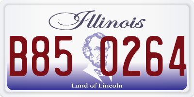 IL license plate B850264