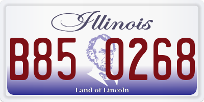 IL license plate B850268