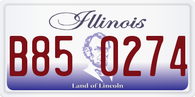 IL license plate B850274