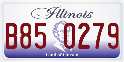 IL license plate B850279