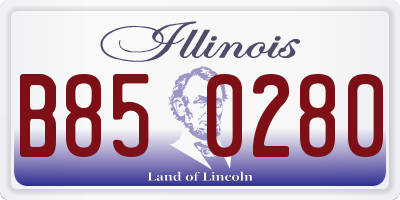 IL license plate B850280