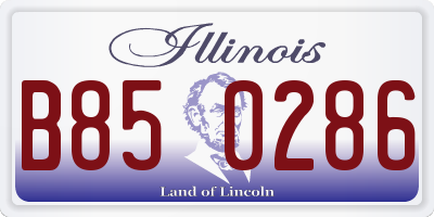 IL license plate B850286