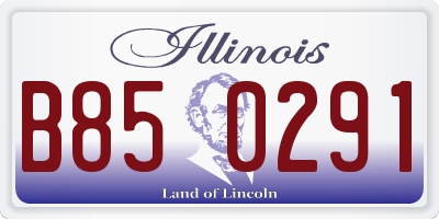 IL license plate B850291