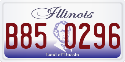 IL license plate B850296