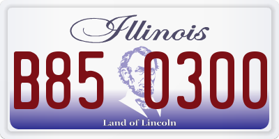 IL license plate B850300